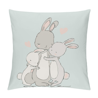 Personality  Sweet Hares - Mom And Kids Pillow Covers