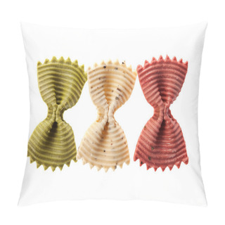 Personality  Multicolored Italian Pasta Background As Italy Flag Pillow Covers