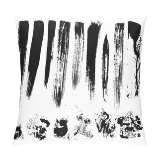 Personality  Set Of Brush Strokes, Stains, Vector Pillow Covers