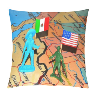 Personality  Conflict On The American-Mexico Border Of The United States Is A Serious Issue..  Pillow Covers