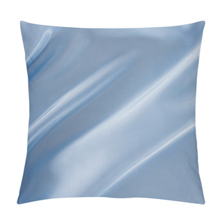 Personality  Blue Shiny Satin Fabric Background Pillow Covers