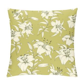 Personality  Pattern Of Lily Flowers. Pillow Covers