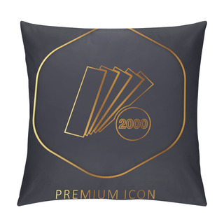 Personality  2000 Pieces Catalog Golden Line Premium Logo Or Icon Pillow Covers