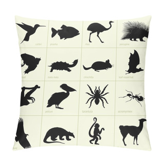 Personality  Animals Of South America Pillow Covers