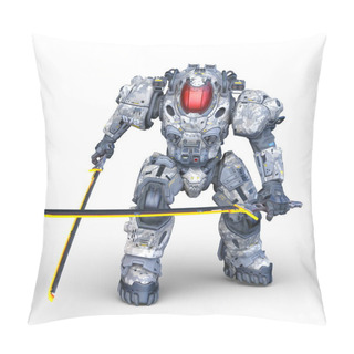 Personality  3D Rendering Of A Battle Robot Pillow Covers