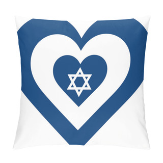 Personality  Israel Heart Pillow Covers