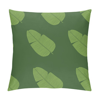 Personality  Handdrawn Leaf Pattern Background. Floral Illustration Drawn With Brush - Vector EPS Pillow Covers