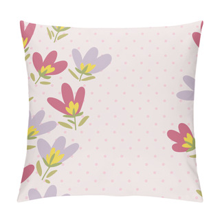 Personality  Flower Pattern. Spring Vector Hand-drawn Doodle  Pillow Covers