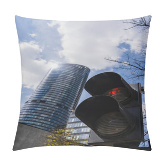 Personality  Low Angle View Of Traffic Light And Building At Background In Wroclaw Pillow Covers