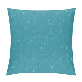 Personality  Low Polygonal Mesh Computation Background, Vector Illustration  Pillow Covers