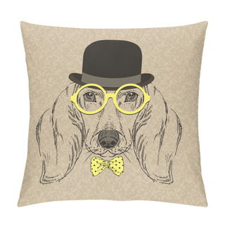 Personality  Fashion Portrait Of Dachshund Pillow Covers