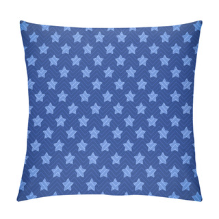 Personality  Seamless Blue Stars Pattern Pillow Covers
