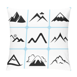 Personality  Mountain Icons Set Pillow Covers