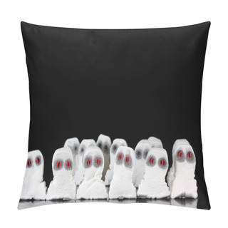 Personality  Evil White Ghosts In A Crowd Pillow Covers