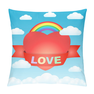 Personality  Big Love Heart In The Sky Pillow Covers