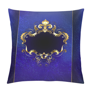 Personality  Blue Luxury Banner Pillow Covers