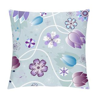Personality  Seamless Gentle Floral Pattern Pillow Covers