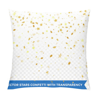 Personality  Gold Star Confetti Rain Festive Holiday Background Pillow Covers