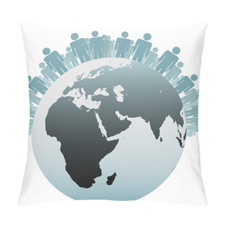 Personality  Symbol As Population Of The Earth Pillow Covers