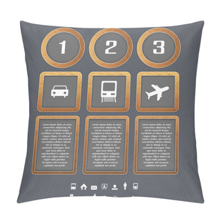Personality  Transport Type Icon, Vector Design Pillow Covers