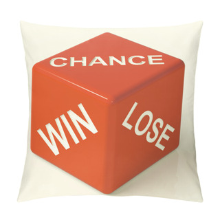 Personality  Chance Win Lose Dice Showing Luck And Opportunity Pillow Covers