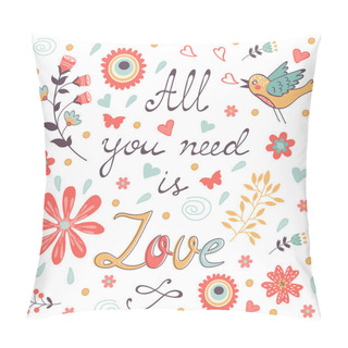 Personality  All You Need Is Love.  Cute Greeting Card Pillow Covers