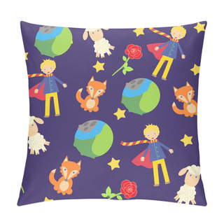 Personality  Background With The Little Prince Characters Pillow Covers