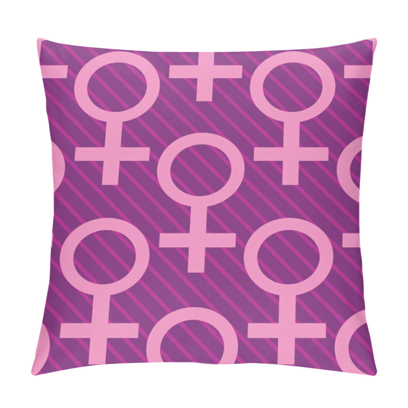 Personality  Seamless pink feminist pattern background. Venus mirror. Nice and beautiful vector grapgic illustration pillow covers