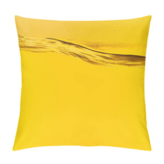 Personality  Wavy Clear Fresh Water On Yellow Background Pillow Covers