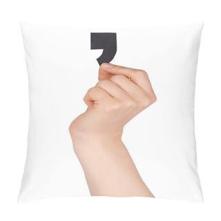 Personality  One Hand Holding Black Comma  Pillow Covers