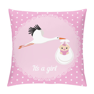 Personality  Cute Baby Girl Card  Pillow Covers