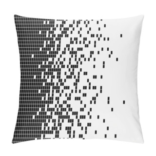 Personality  Dissolved Filled Square Dotted Vector Icon With Disintegration Effect. Pillow Covers