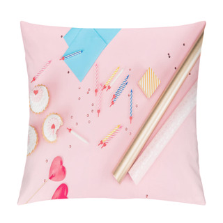 Personality  Cupcakes And Colorful Candles  Pillow Covers