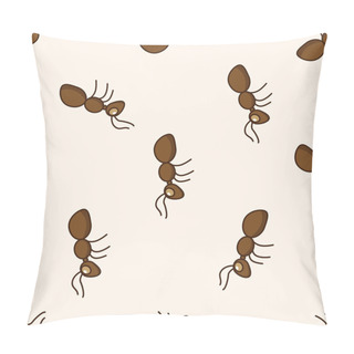 Personality  Bug Cartoon , Cartoon Seamless Pattern Background Pillow Covers