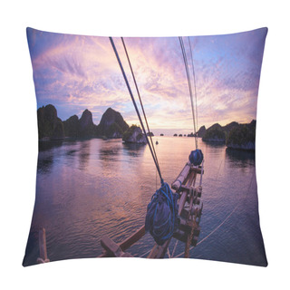 Personality  Sunset Illuminates Limestone Islands And A Gorgeous Lagoon In Wayag, Raja Ampat, Indonesia. This Tropical Region Is Known As The Heart Of The Coral Triangle Due To Its Incredible Marine Biodiversity. Pillow Covers
