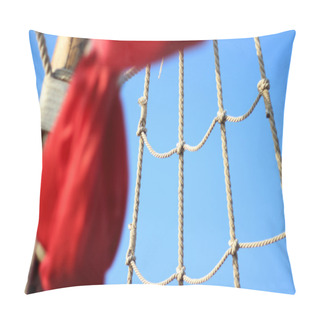Personality  Sailboat Rope Ladder With Scarlet Sails Pillow Covers