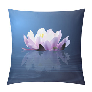 Personality  Water Lily. Vector Illustration. Pillow Covers