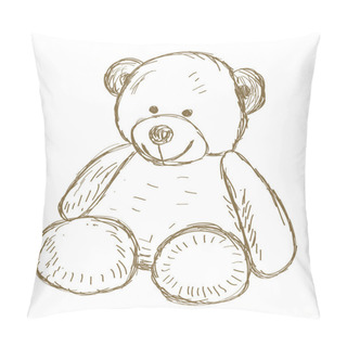Personality  Teddy Bear Doodle Vector Pillow Covers