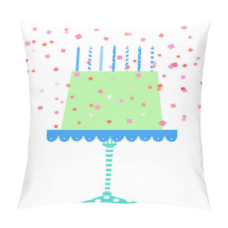 Personality  Cute Festive Birthday Cake With Confetti pillow covers