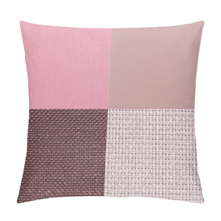 Personality  Set Of Pink Fabric Samples Pillow Covers