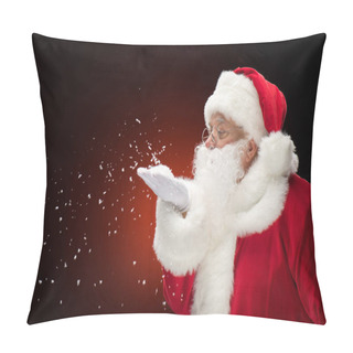 Personality  Santa Claus Blowing Snowflakes   Pillow Covers