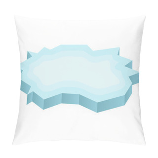 Personality  Ice Floe Icon, Symbol, Design. Winter Vector Illustration Isolated On White Background. Pillow Covers