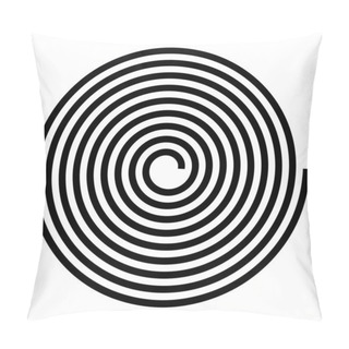 Personality  Spiral Helix Gyre Icon Black Color Vector Illustration Flat Style Image Pillow Covers