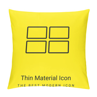 Personality  4 Rectangles Minimal Bright Yellow Material Icon Pillow Covers