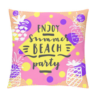 Personality  Summer Beach Party Card Pillow Covers