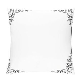 Personality  Calligraphic Floral Frame And Page Decoration. Vector Illustration Pillow Covers