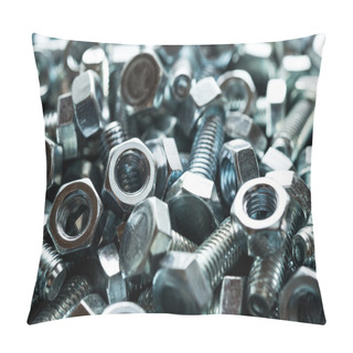 Personality  Metal Nuts And Bolts Pillow Covers