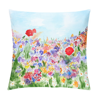 Personality  Summer Flowers In Garden Or In Park Pillow Covers