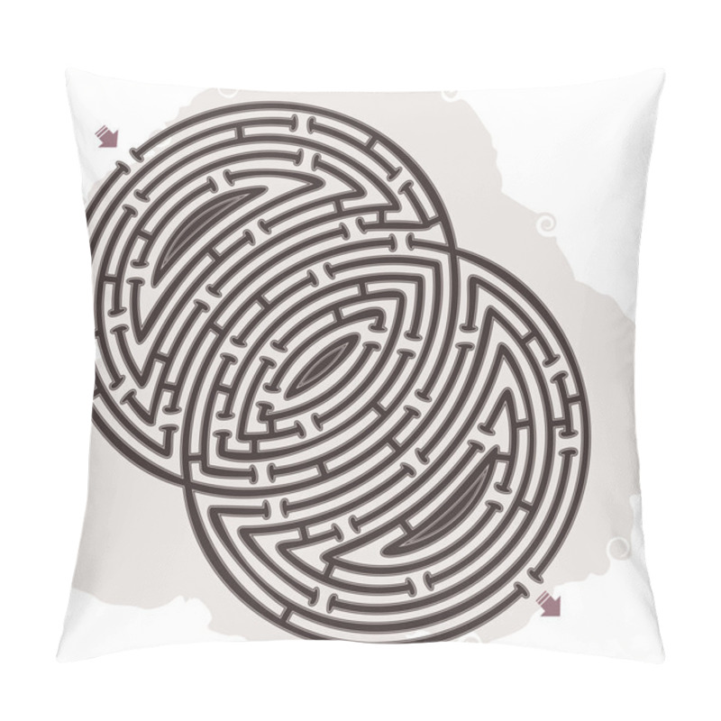 Personality  Abstract maze pillow covers