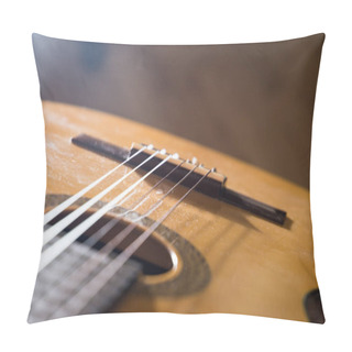 Personality  Guitar Music Instrument Macro Drammatic Picture Pillow Covers